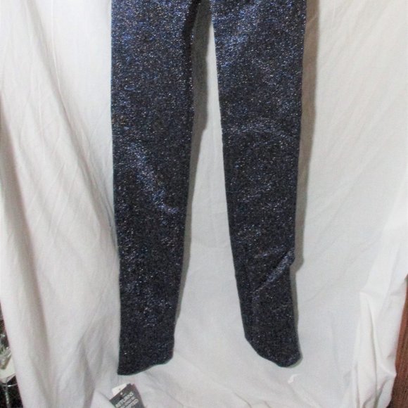 NEW NWT ALEXANDER WANG Glitter Trouser PANTS BLACK BLUE MIDNIGHT 4 - Picture 2 of 5